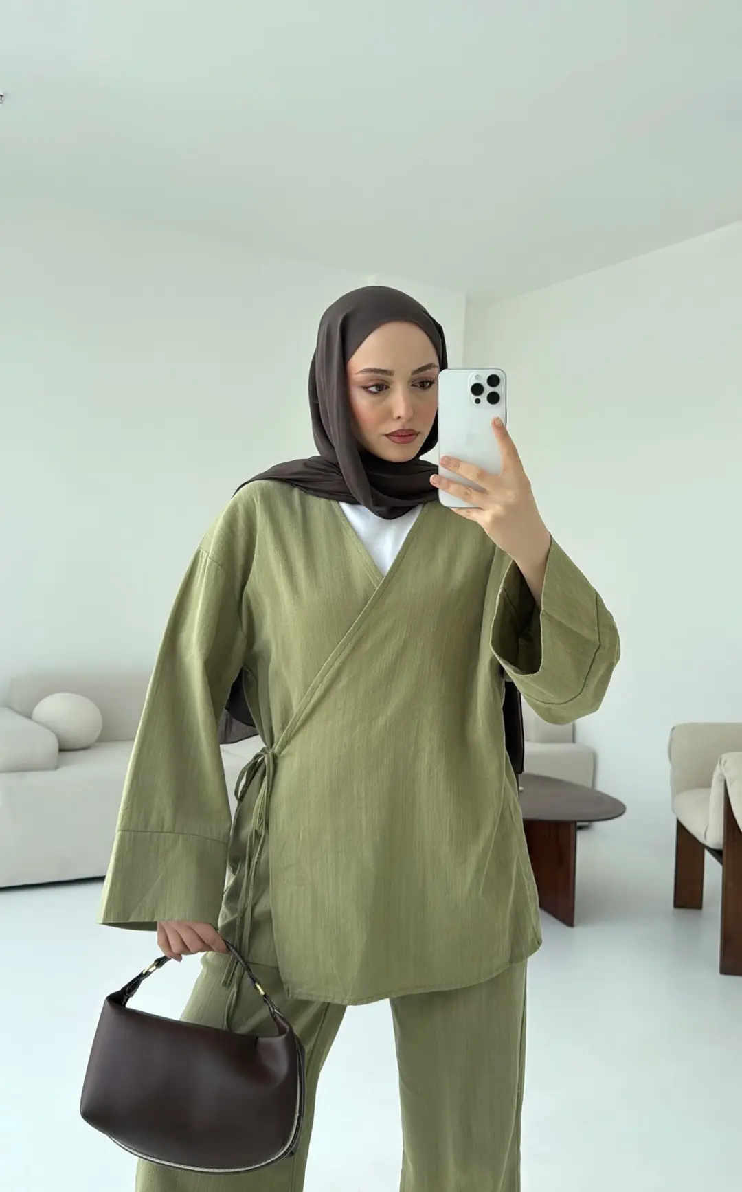 Çağla Yandan Bağlamalı Takım - Görsel 4