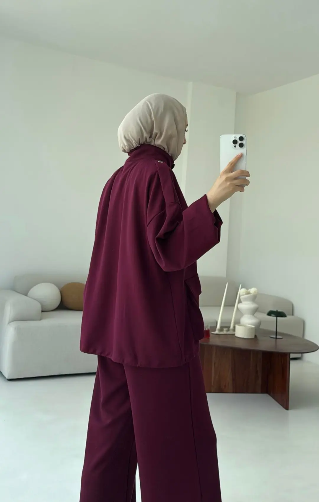 Omuz Apoletli Takım Bordo