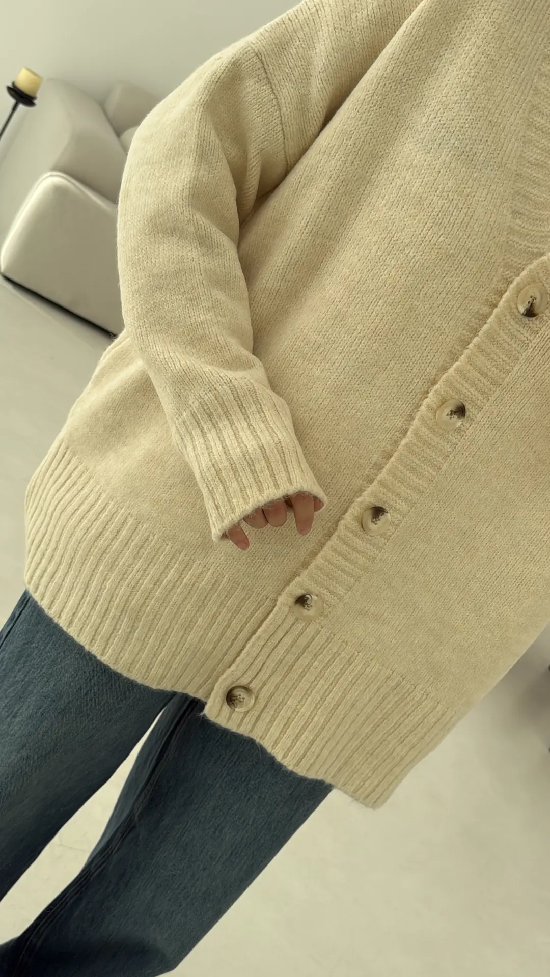 Örgü Hırka Natural - Görsel 4