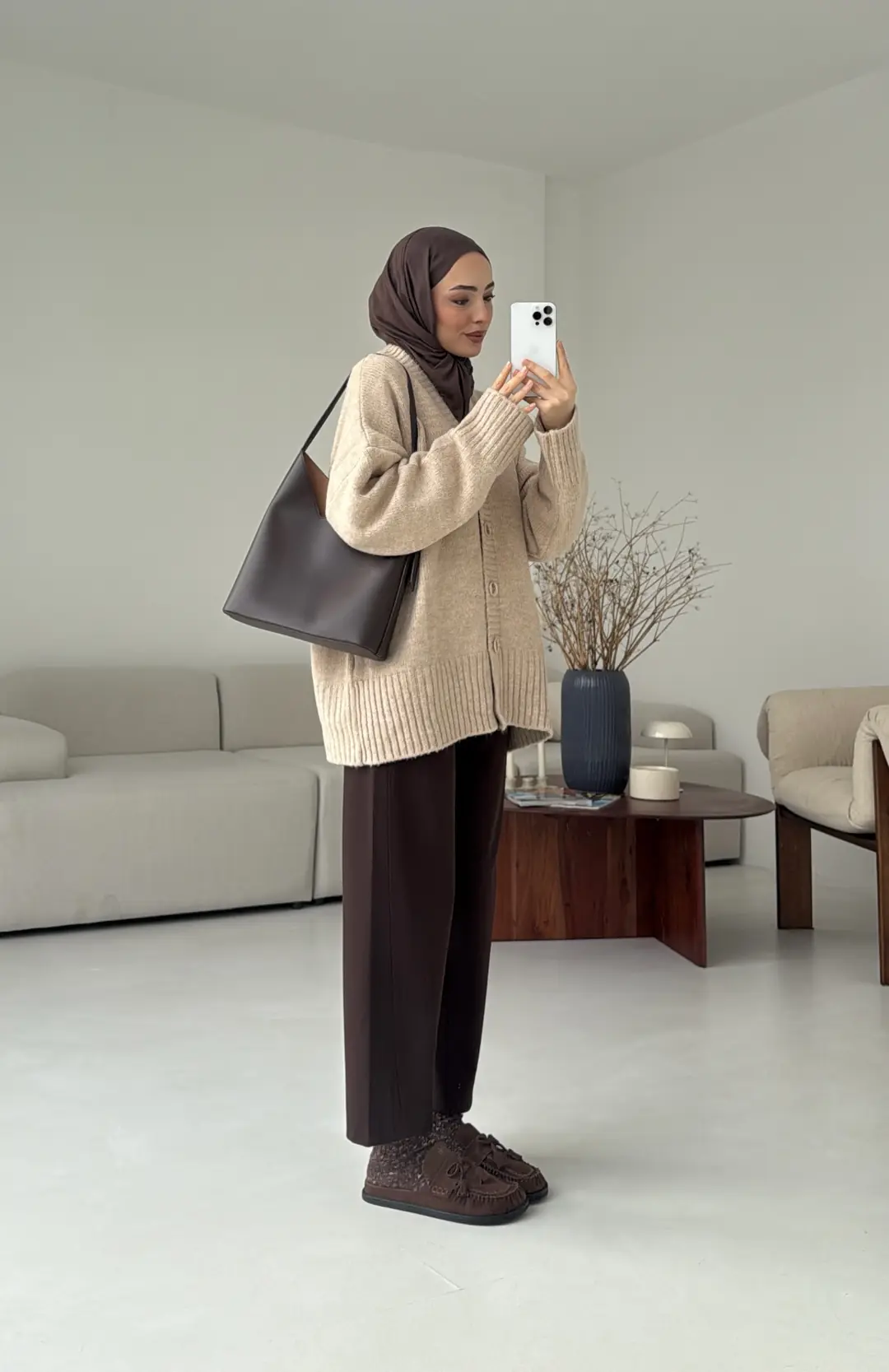 Örgü Hırka Vizon - Görsel 3