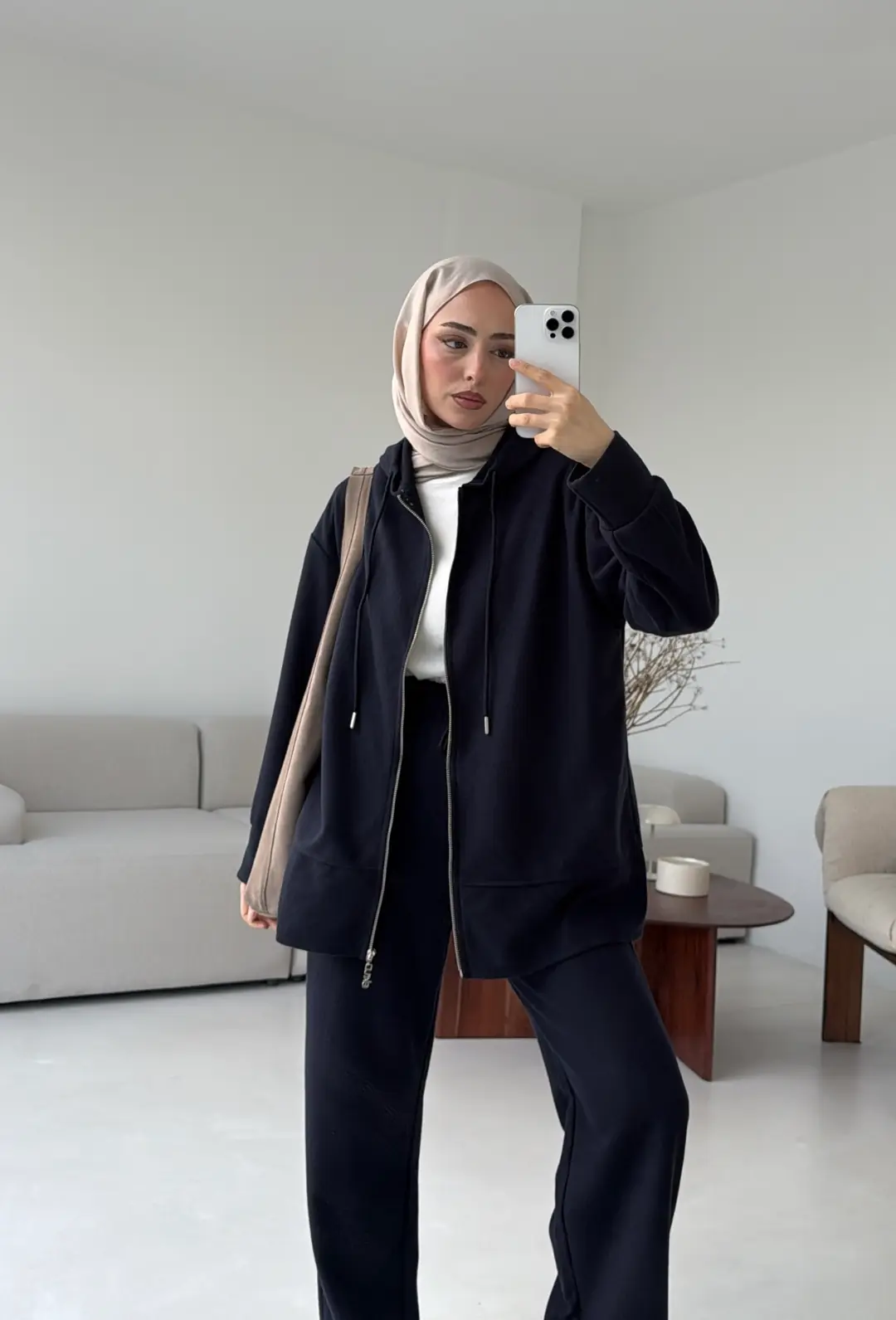 Örme Fermuarlı Takım Lacivert - Görsel 4