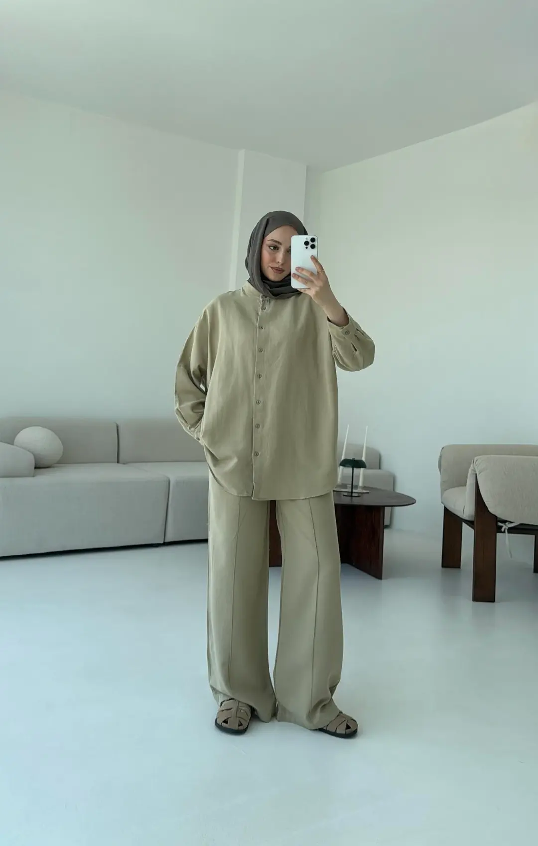 Oversize Gömlek Pantolon Takım Cagla