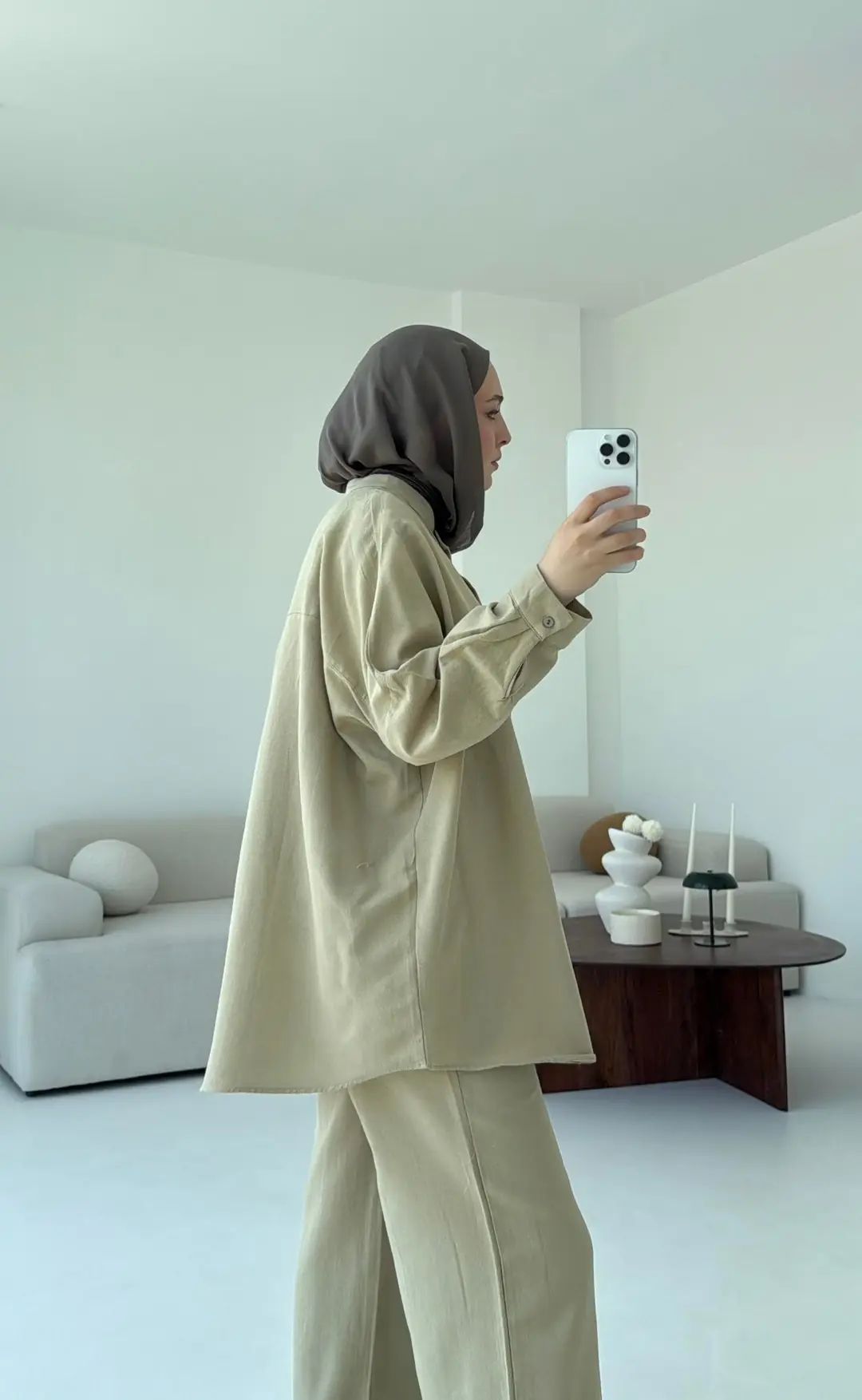 Oversize Gömlek Pantolon Takım Cagla - Görsel 3