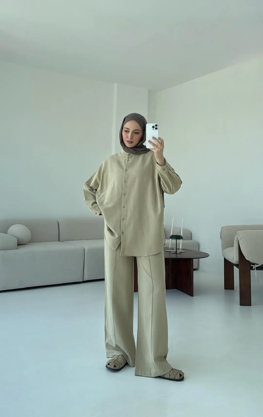 Oversize Gömlek Pantolon Takım Cagla - Görsel 4