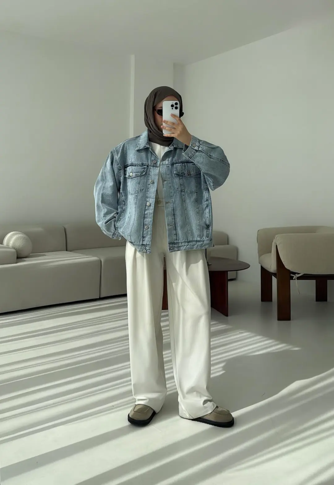 Oversize Mavi Denim Ceket