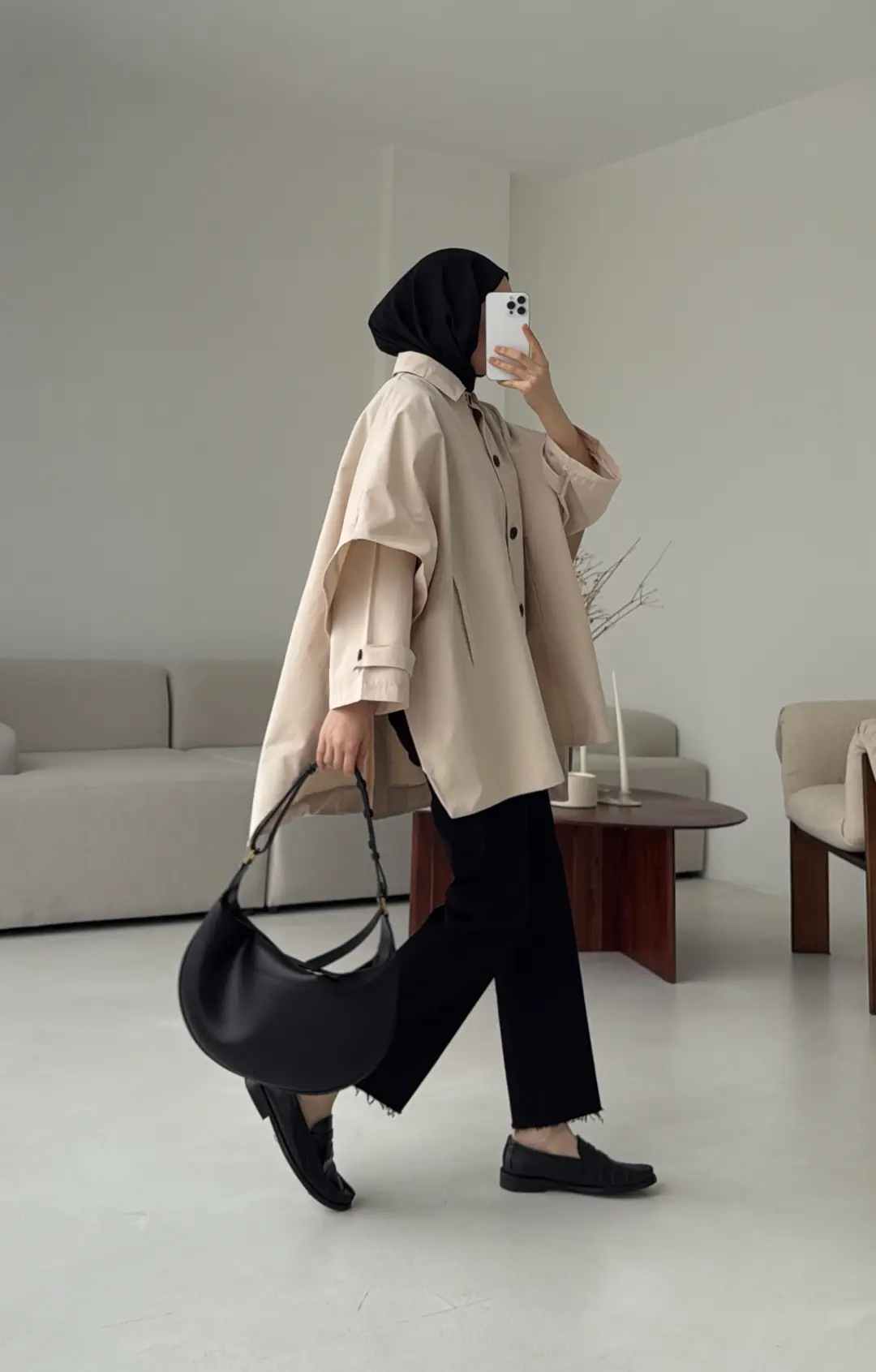 Oversize Panço/Trenç Bej