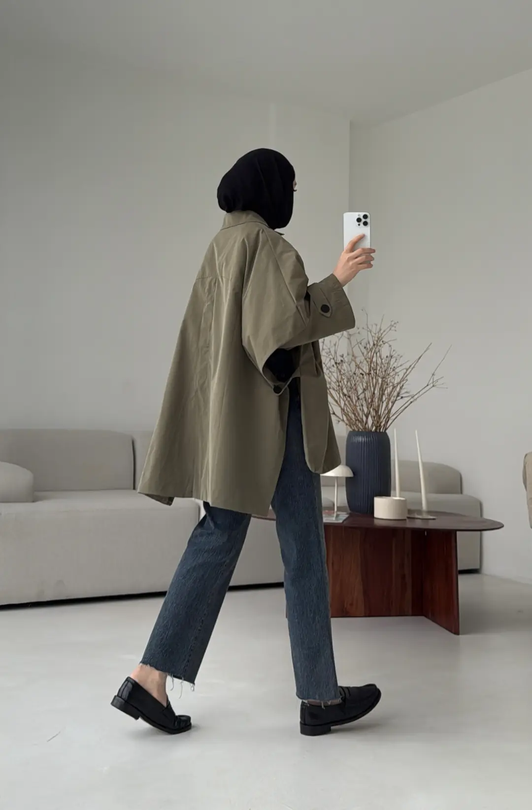 Oversize Panço/Trenç Haki - Görsel 2