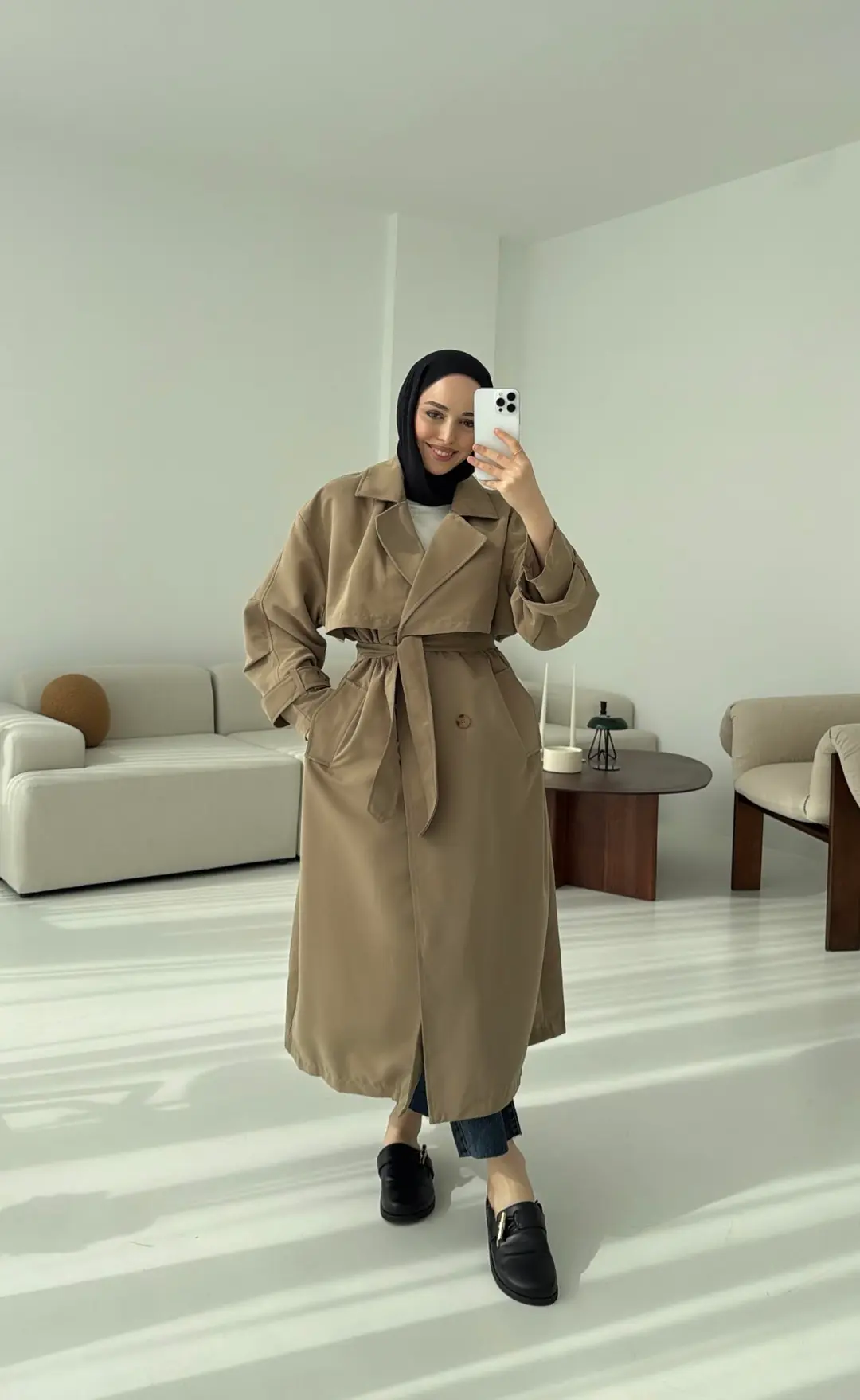 Oversize Vizon Trençkot