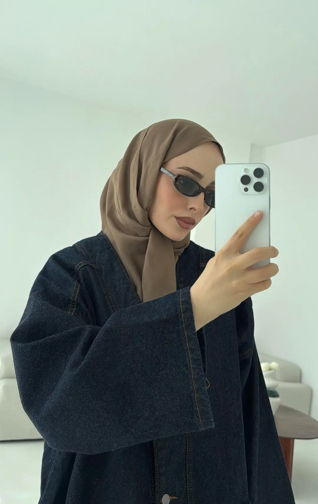 Oversize Wide Denim Ceket - Görsel 10