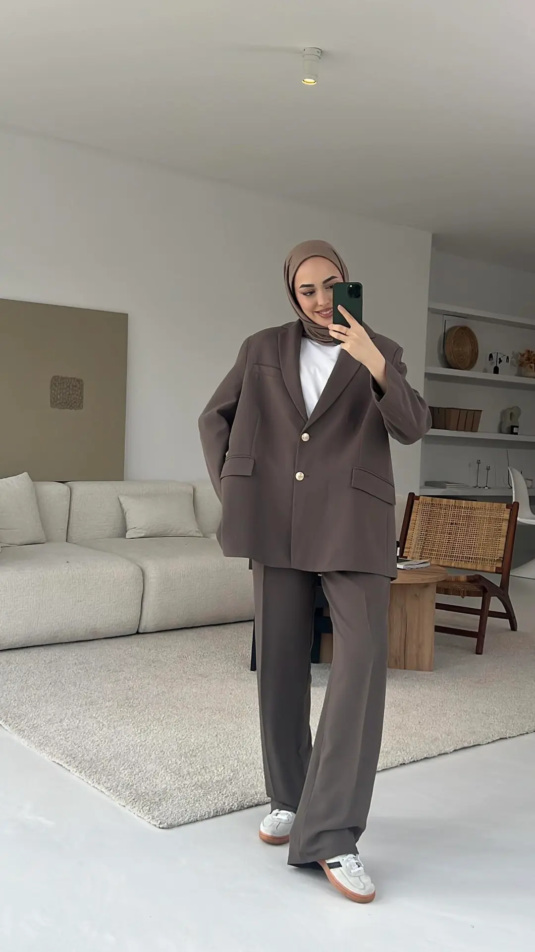 Özel Seri Premium Ceketli Takım Koyu Vizon