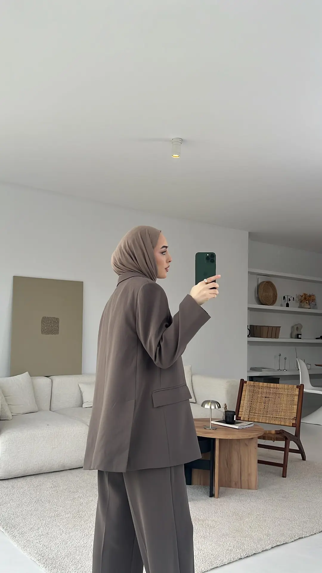 Özel Seri Premium Ceketli Takım Koyu Vizon - Görsel 3