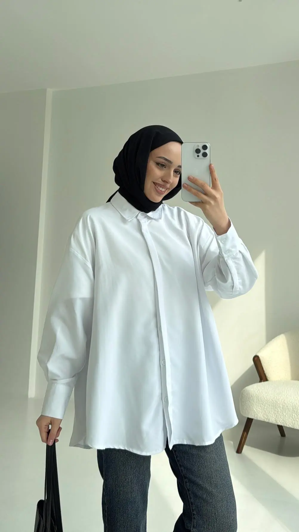 Panda Gömlek Beyaz - Görsel 2