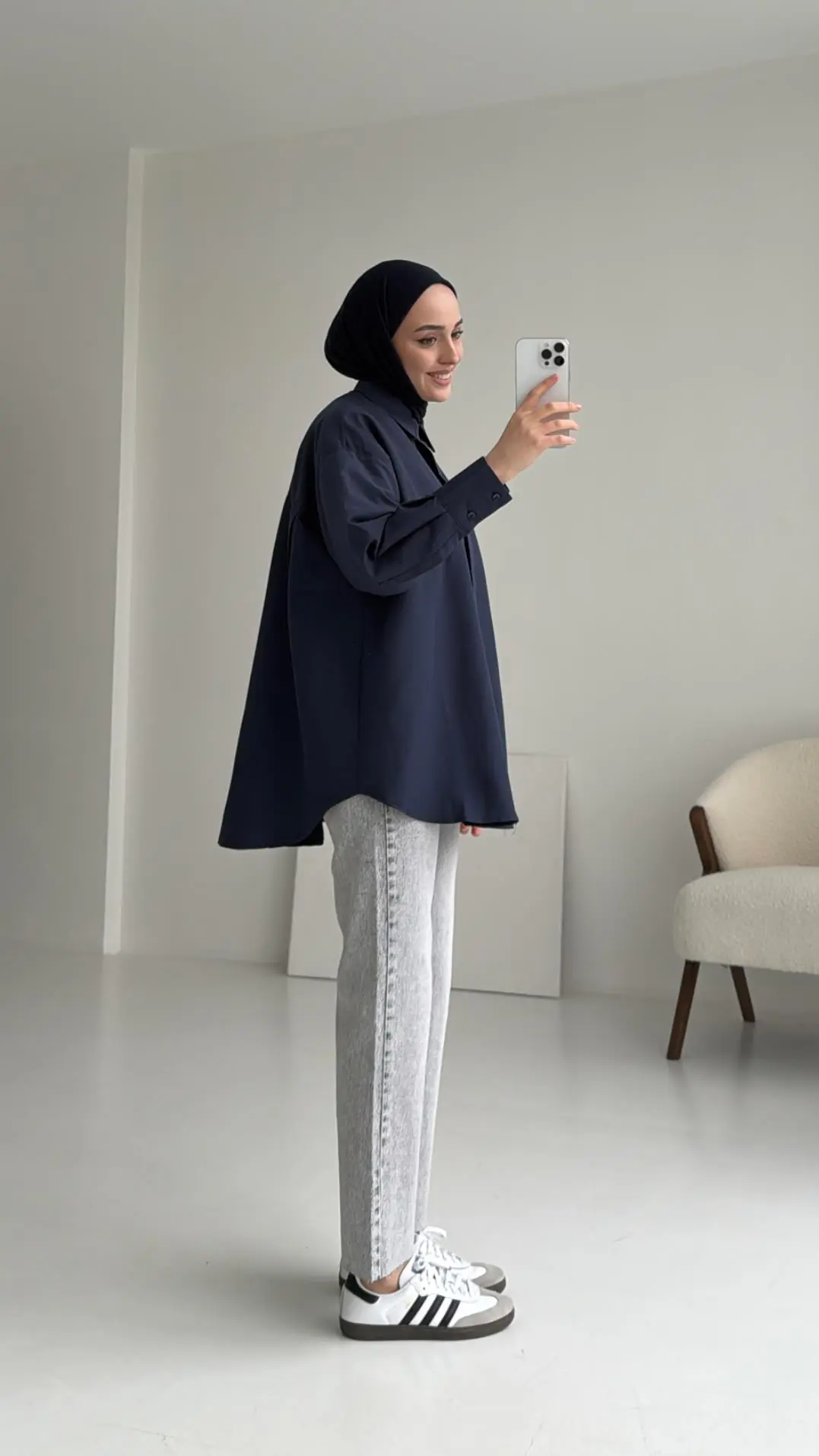 Panda Gömlek Lacivert - Görsel 2