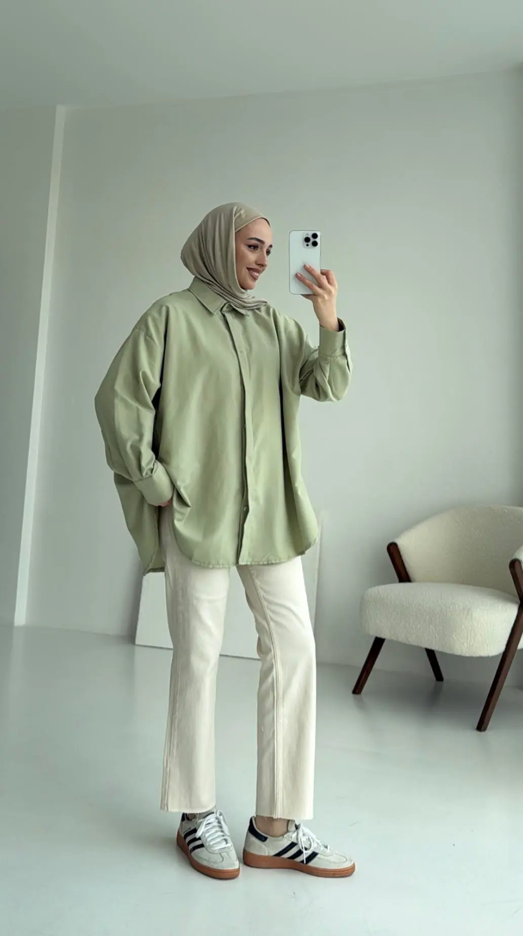 Panda Gömlek Mint - Görsel 3