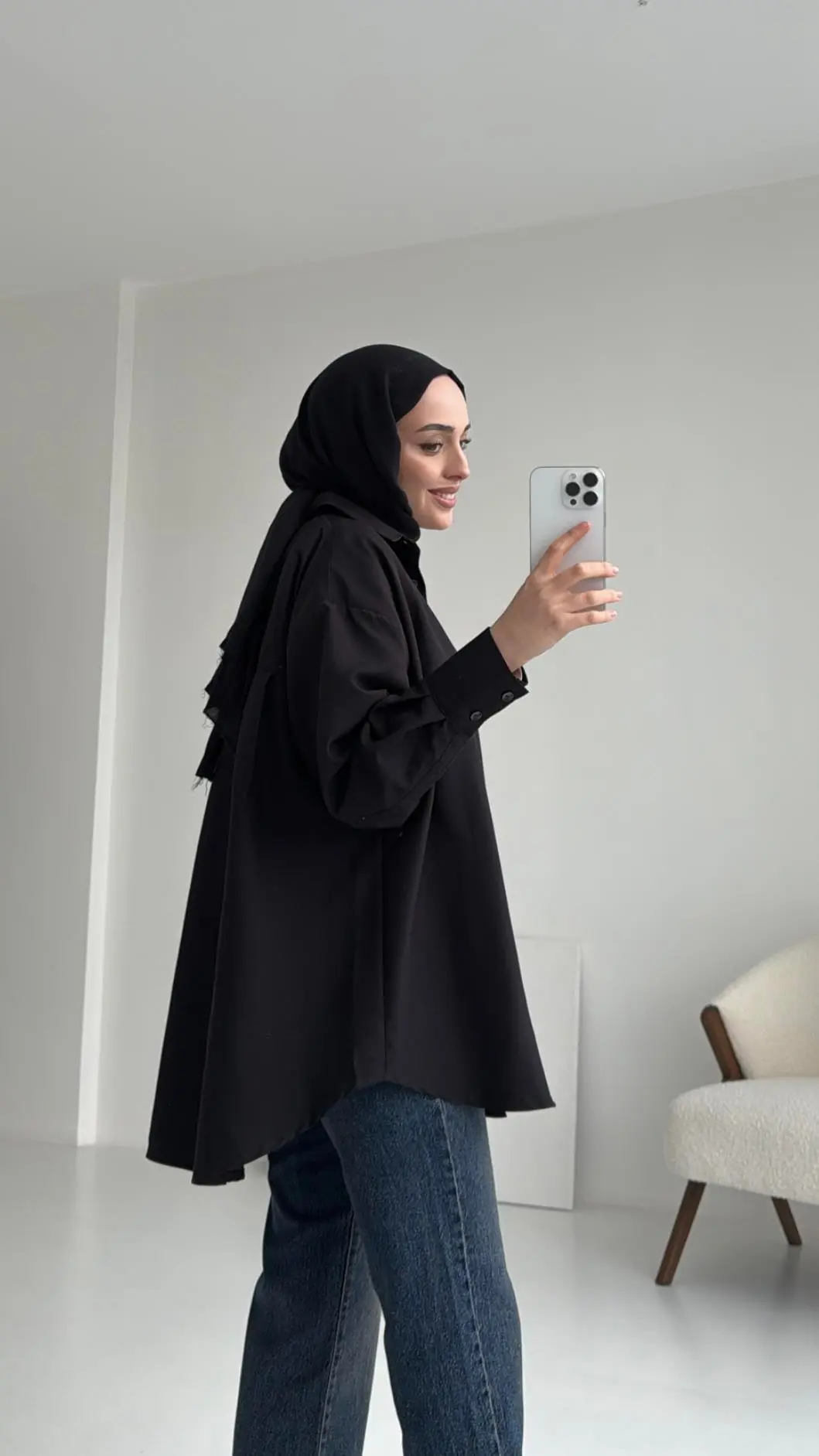 Panda Gömlek Siyah - Görsel 5