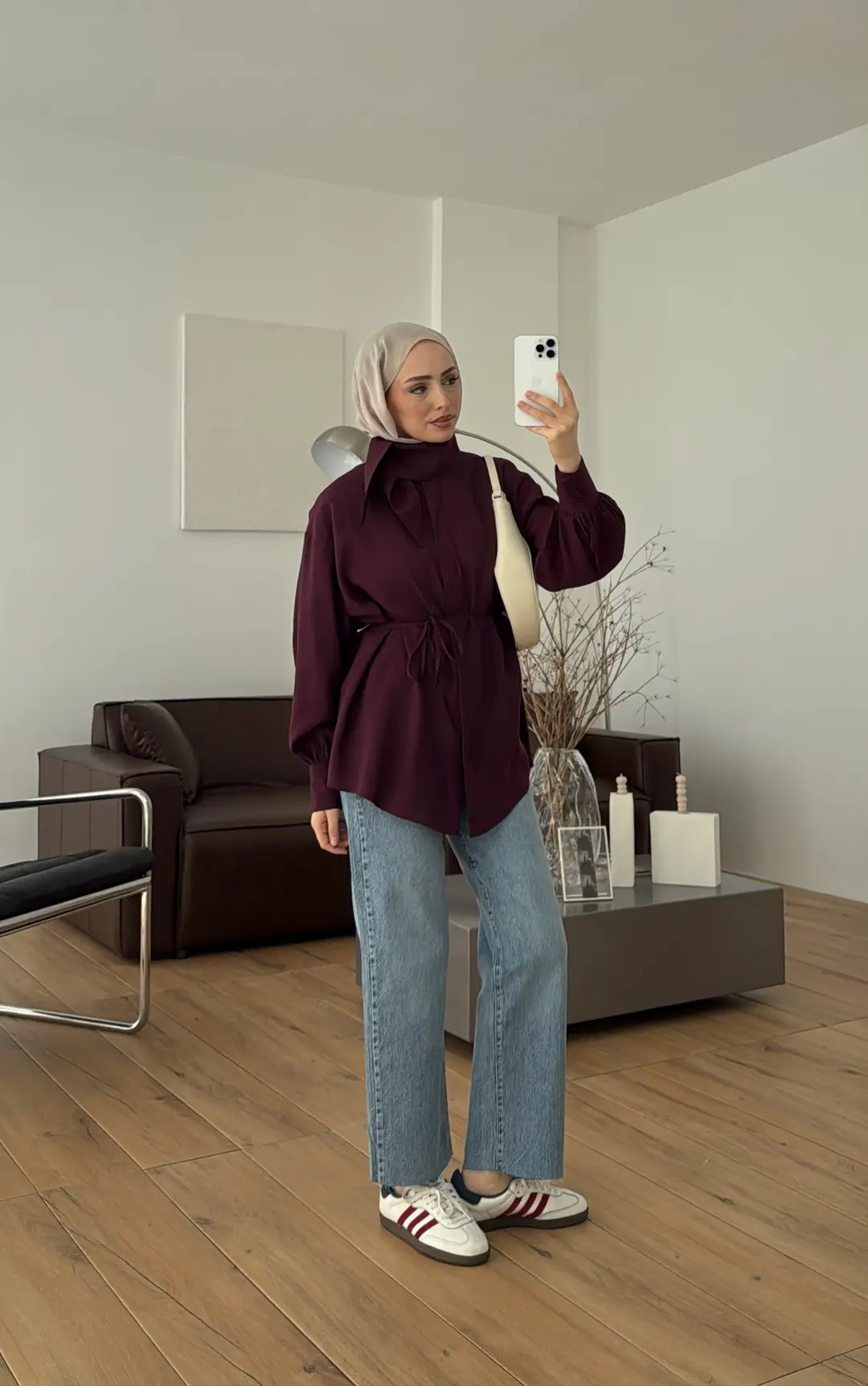 Patlı Gömlek Bordo - Görsel 4