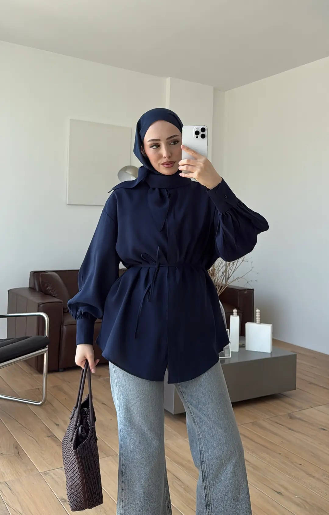 Patlı Gömlek Lacivert - Görsel 3