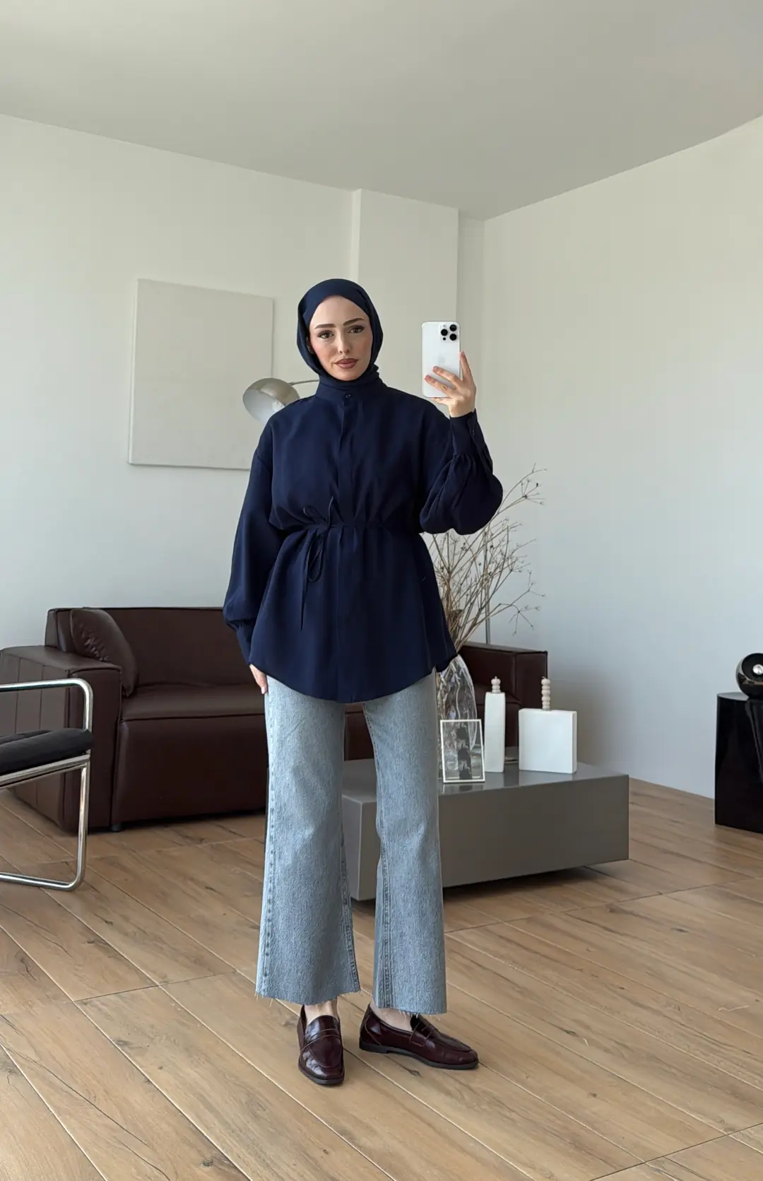 Patlı Gömlek Lacivert - Görsel 7