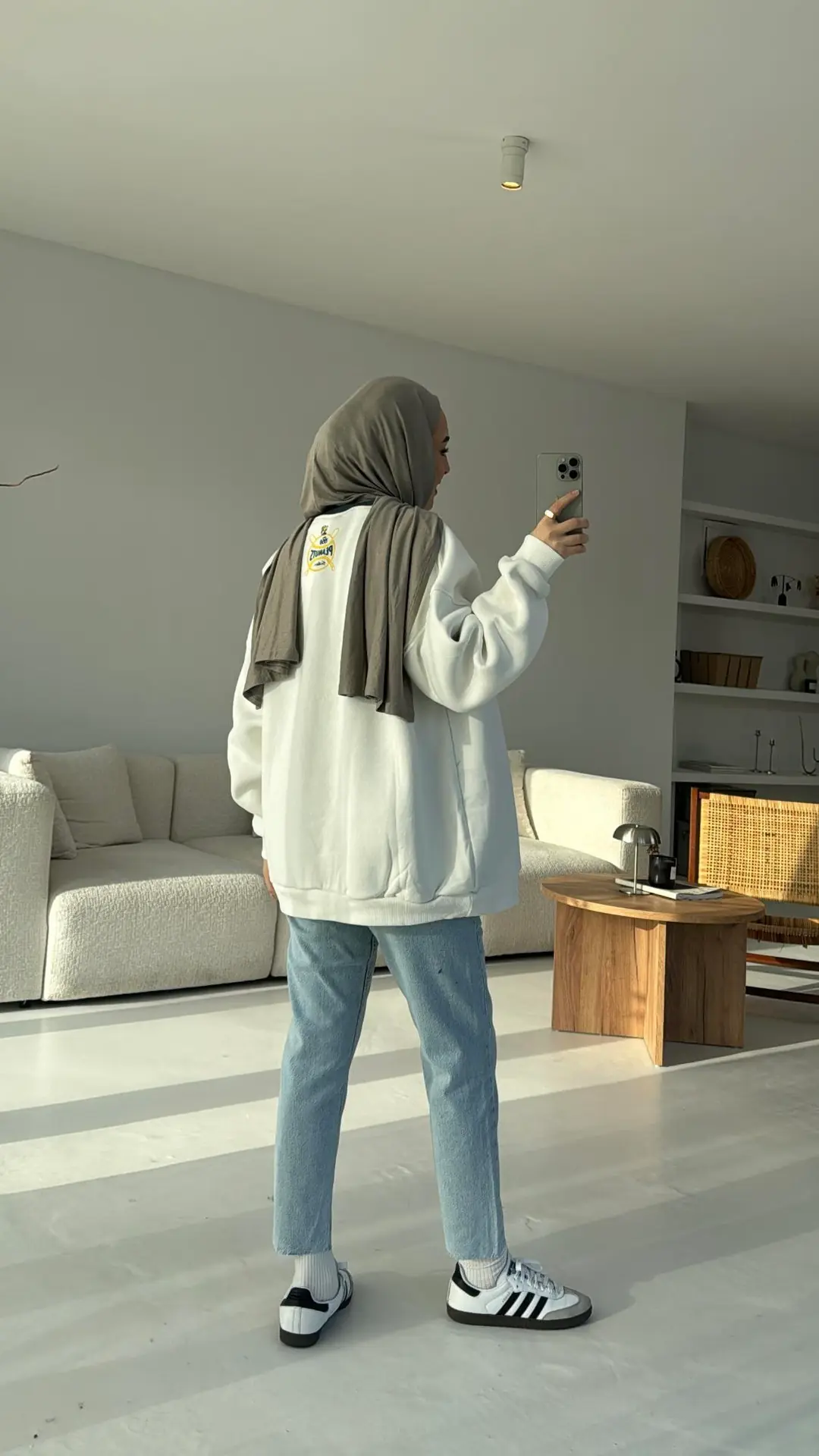 Peanuts Baskılı Oversize Sweatshirt