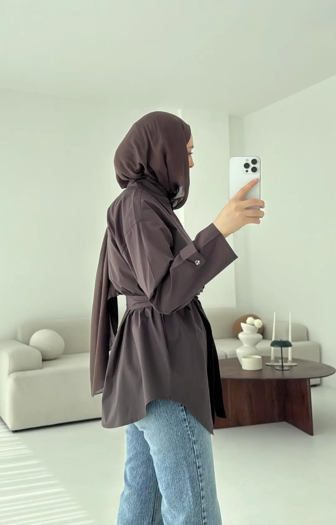 Pelerinli Kahve Gömlek