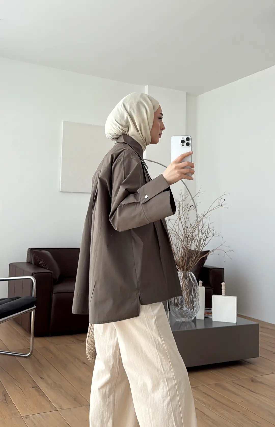 Pile Detay Gömlek Haki - Görsel 6