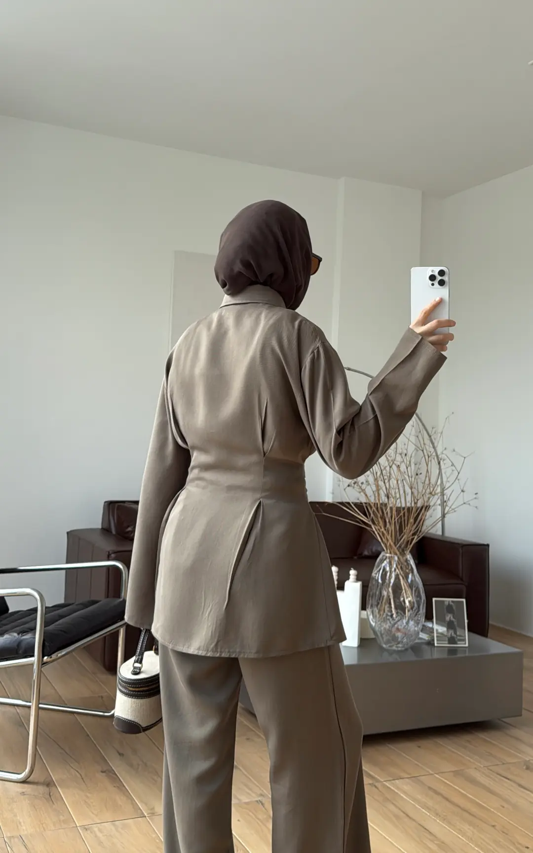 Pile Detay Kemerli Takım Haki - Görsel 3