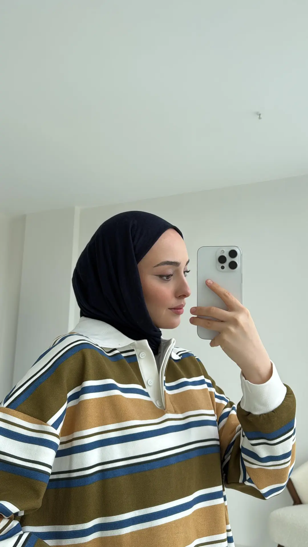 Polo Yaka Yeşil Sweatshirt - Görsel 7