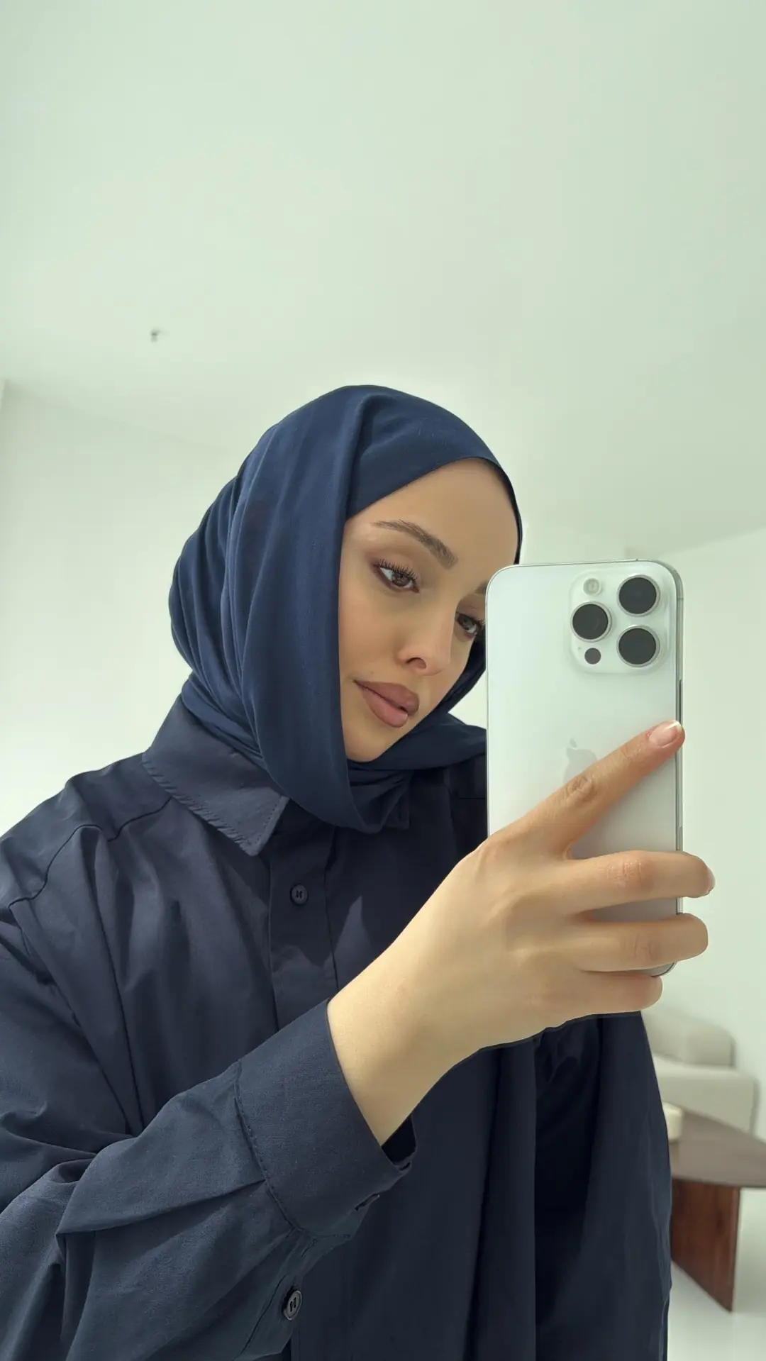 Poplin Oversize Gömlek Lacivert - Görsel 3