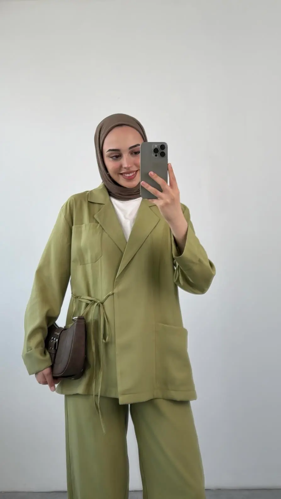 Premium Ceketli/Kimono Takım Açık Yeşil - Görsel 3