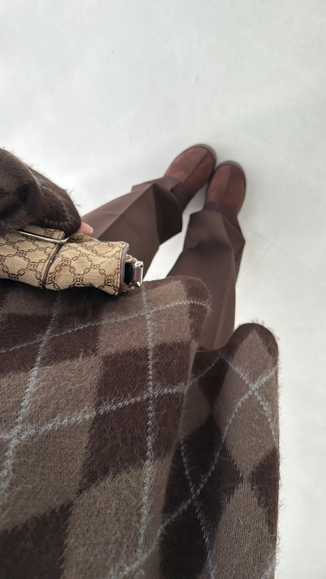 Premium Desenli Kalın Kazak Kahve/Acı Kahve - Görsel 8