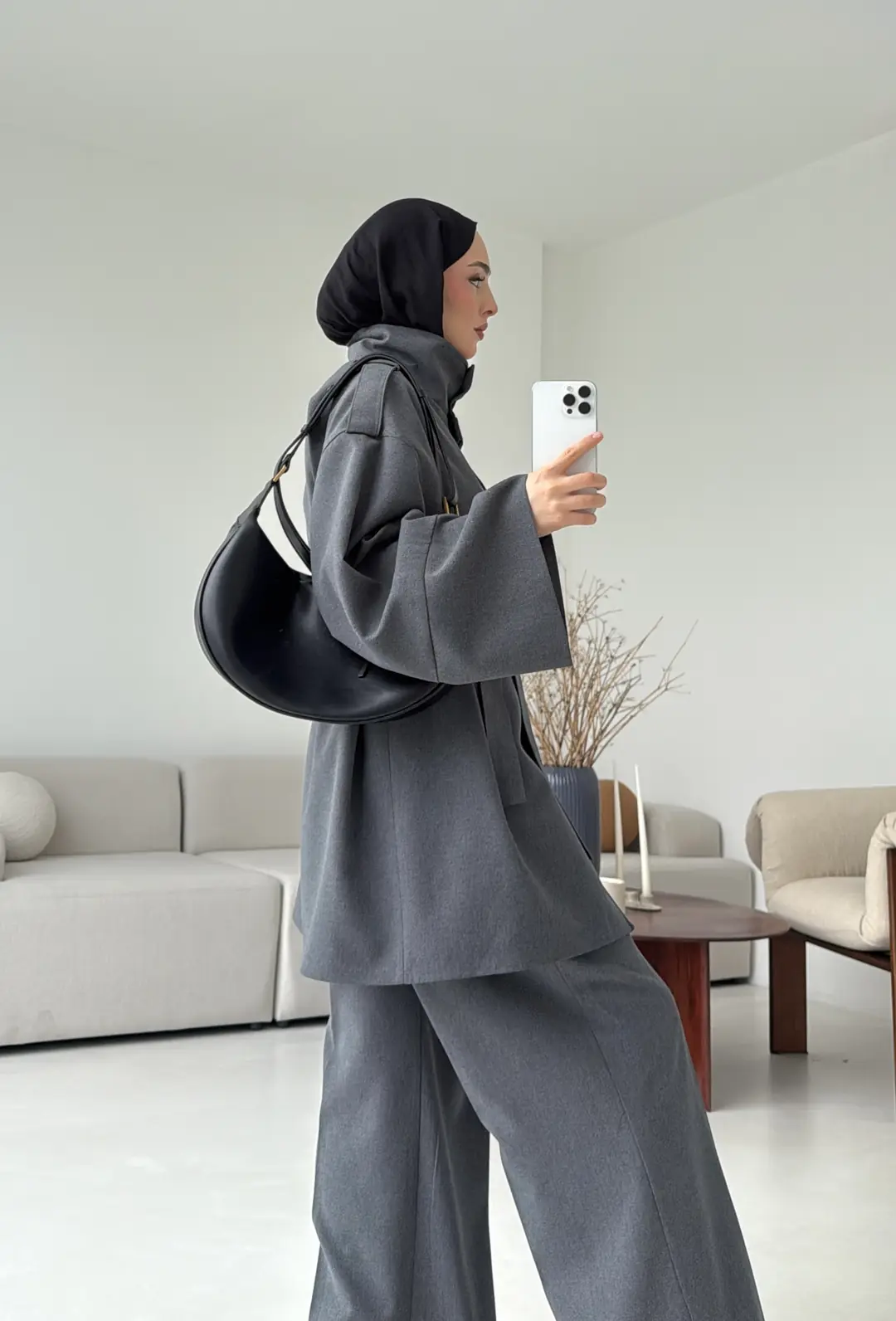 Premıum Klasik Takım Koyu Gri - Görsel 3