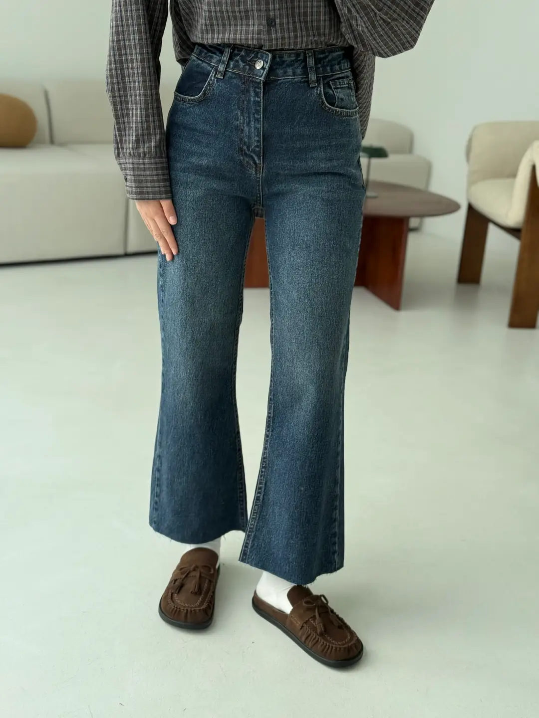 Premium Paçası Kesik Hafif İspanyol Jean R148