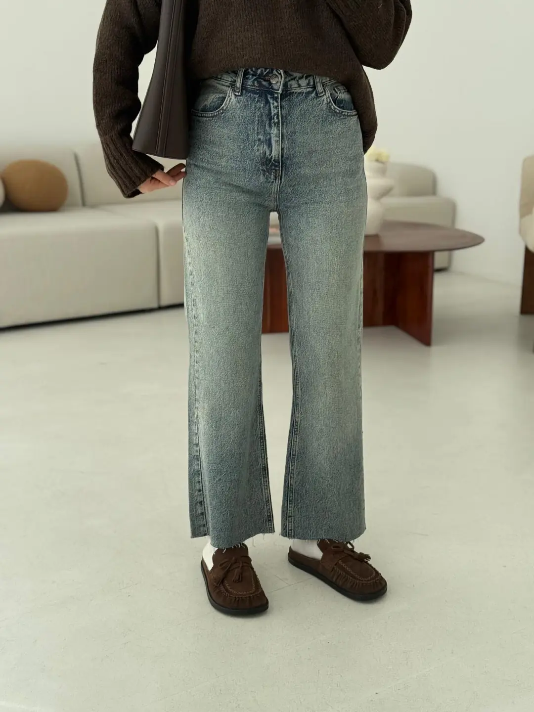 Premium Paçası Kesik Hafif İspanyol Jean 276 - Görsel 3