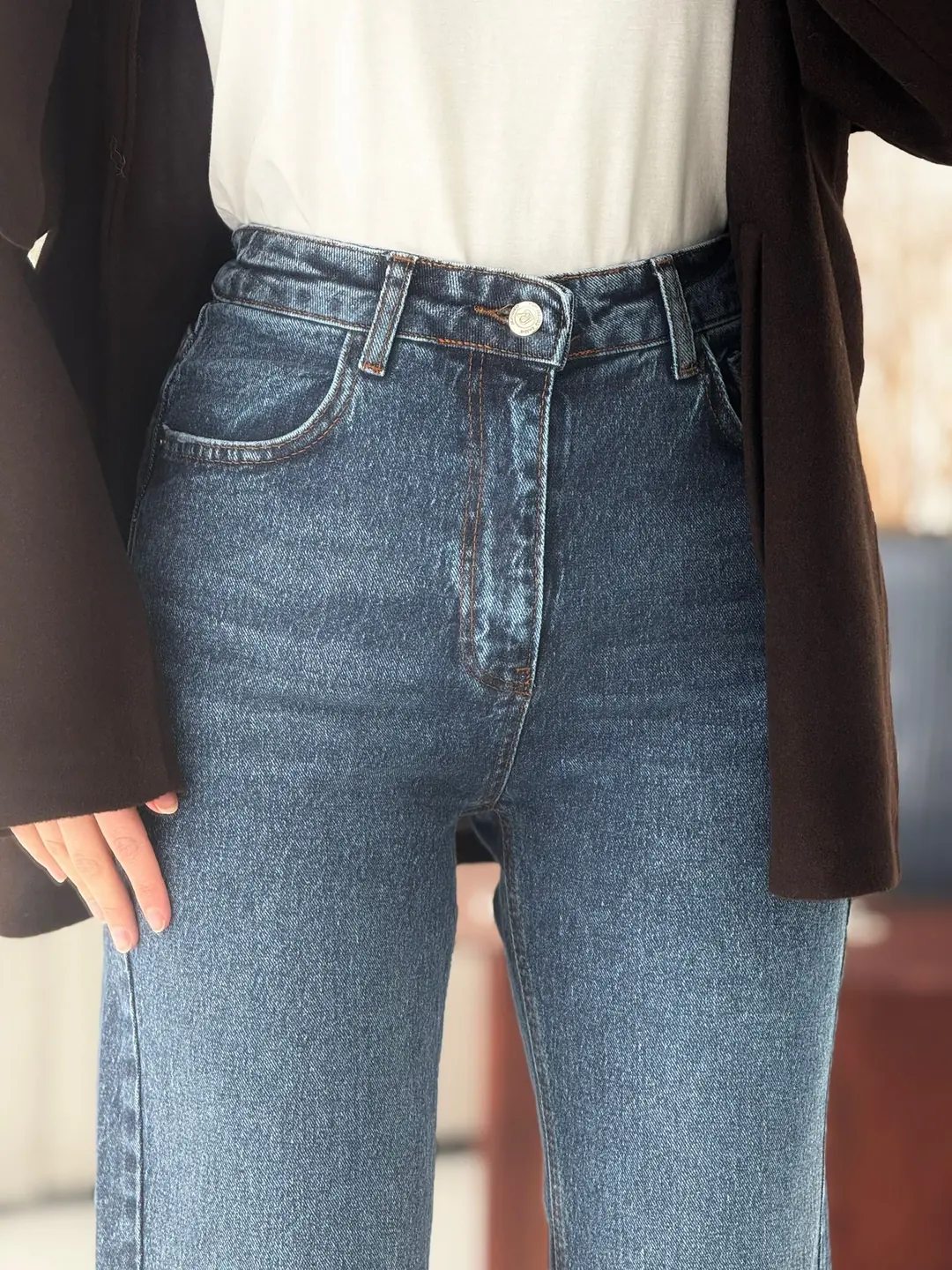 Premium Paçası Kesik Hafif İspanyol Jean R138 - Görsel 3