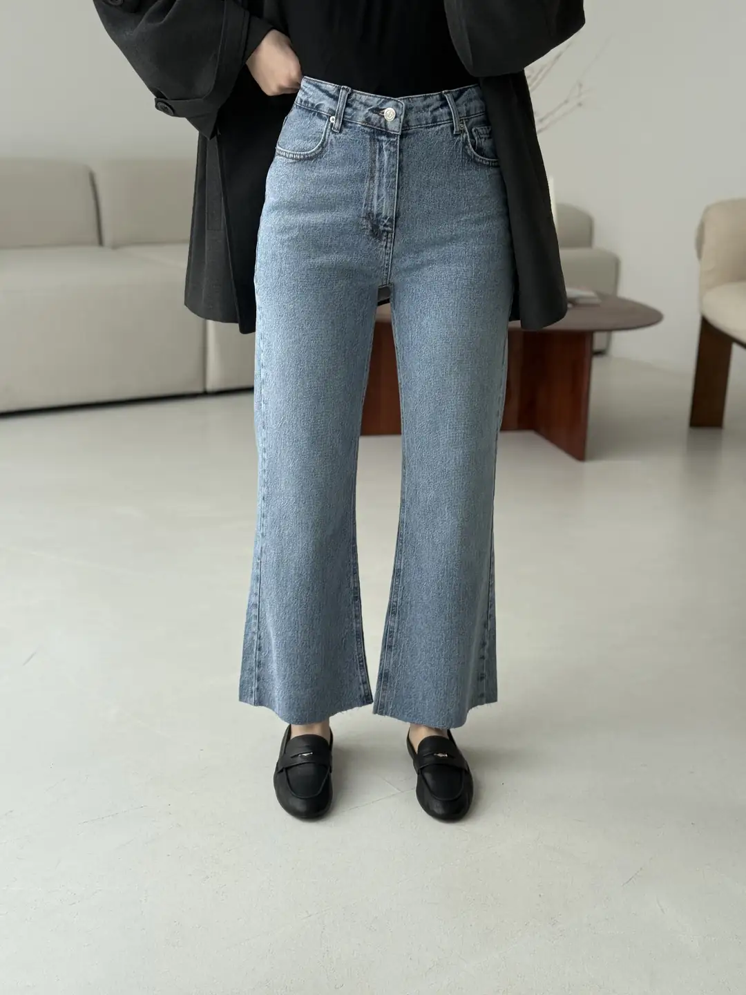 Premium Paçası Kesik Hafif İspanyol Jean R78