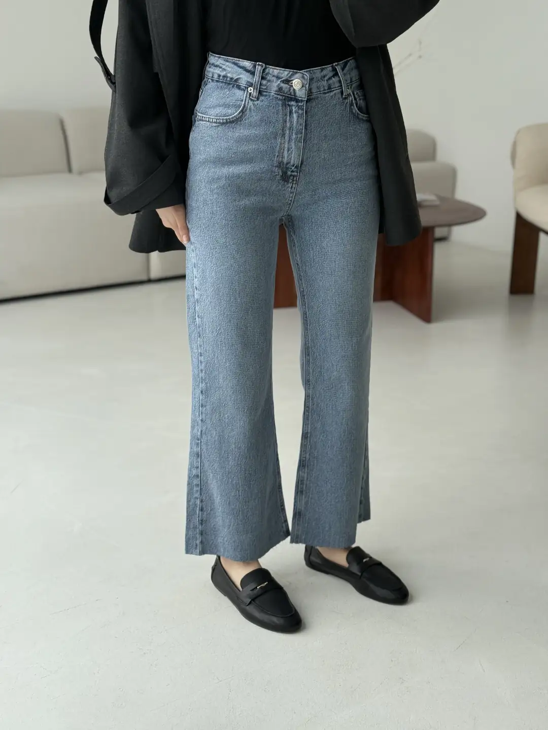 Premium Paçası Kesik Hafif İspanyol Jean R78 - Görsel 2