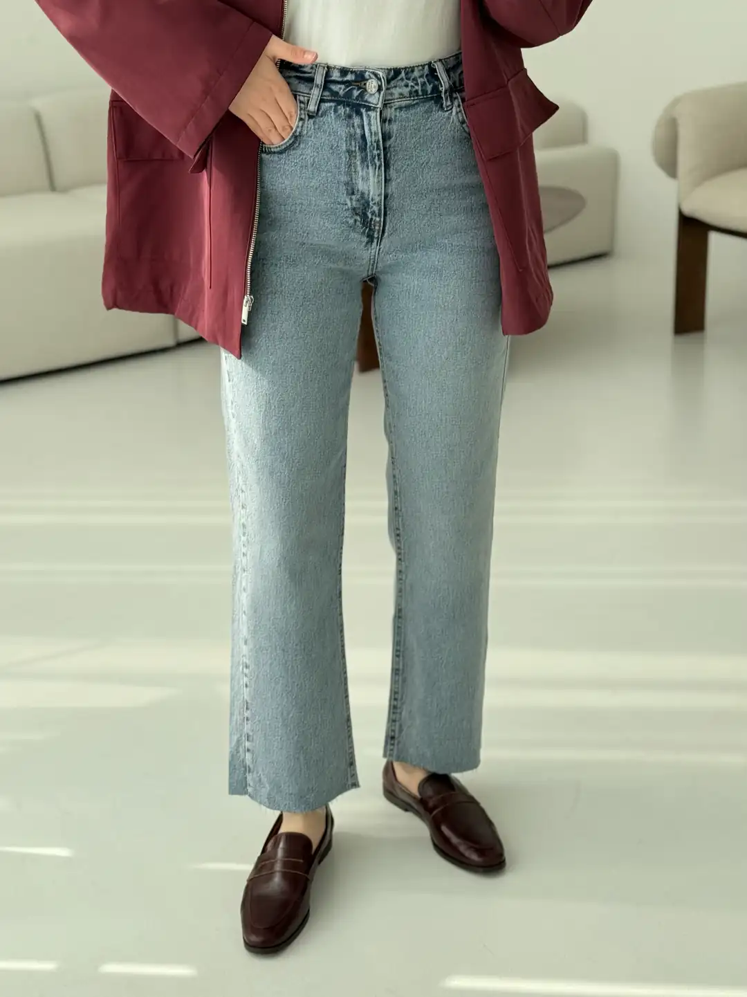 Premium Paçası Kesik Jean 298