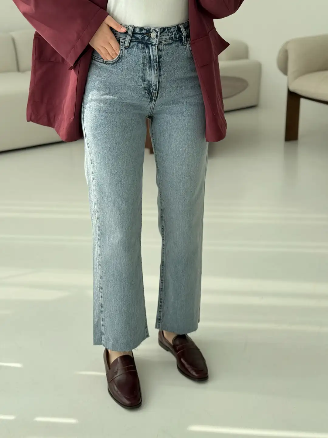 Premium Paçası Kesik Jean 298 - Görsel 2