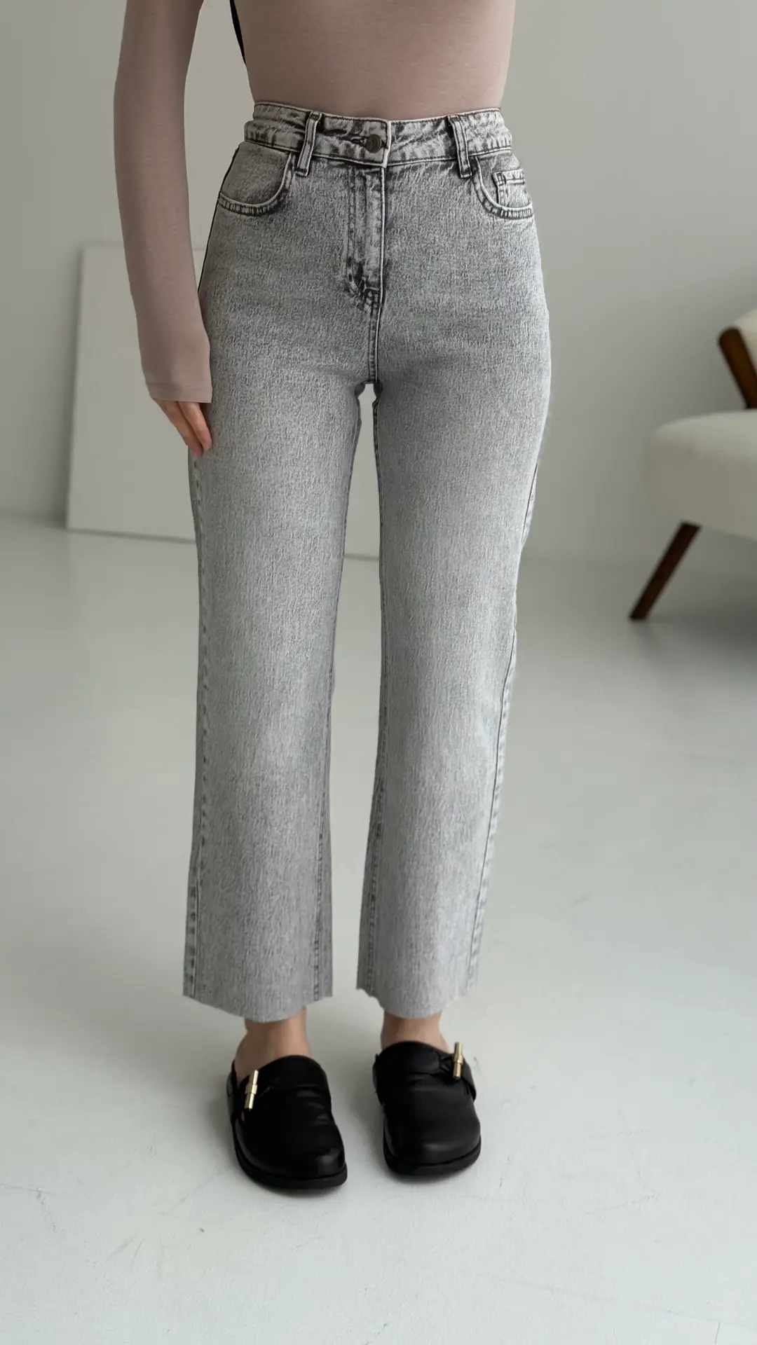 Premium Paçası Kesik Jean 598