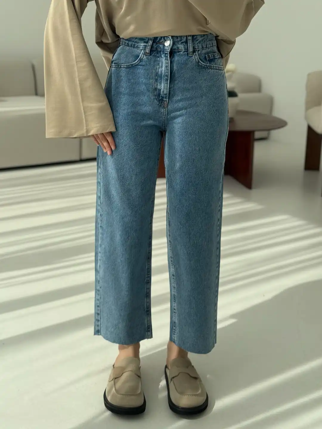 Premium Paçası Kesik Jean R79