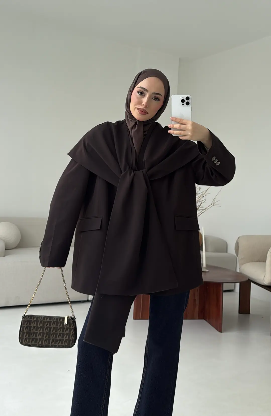 Premıum Seyyar Atkılı Ceket Acı Kahve - Görsel 2