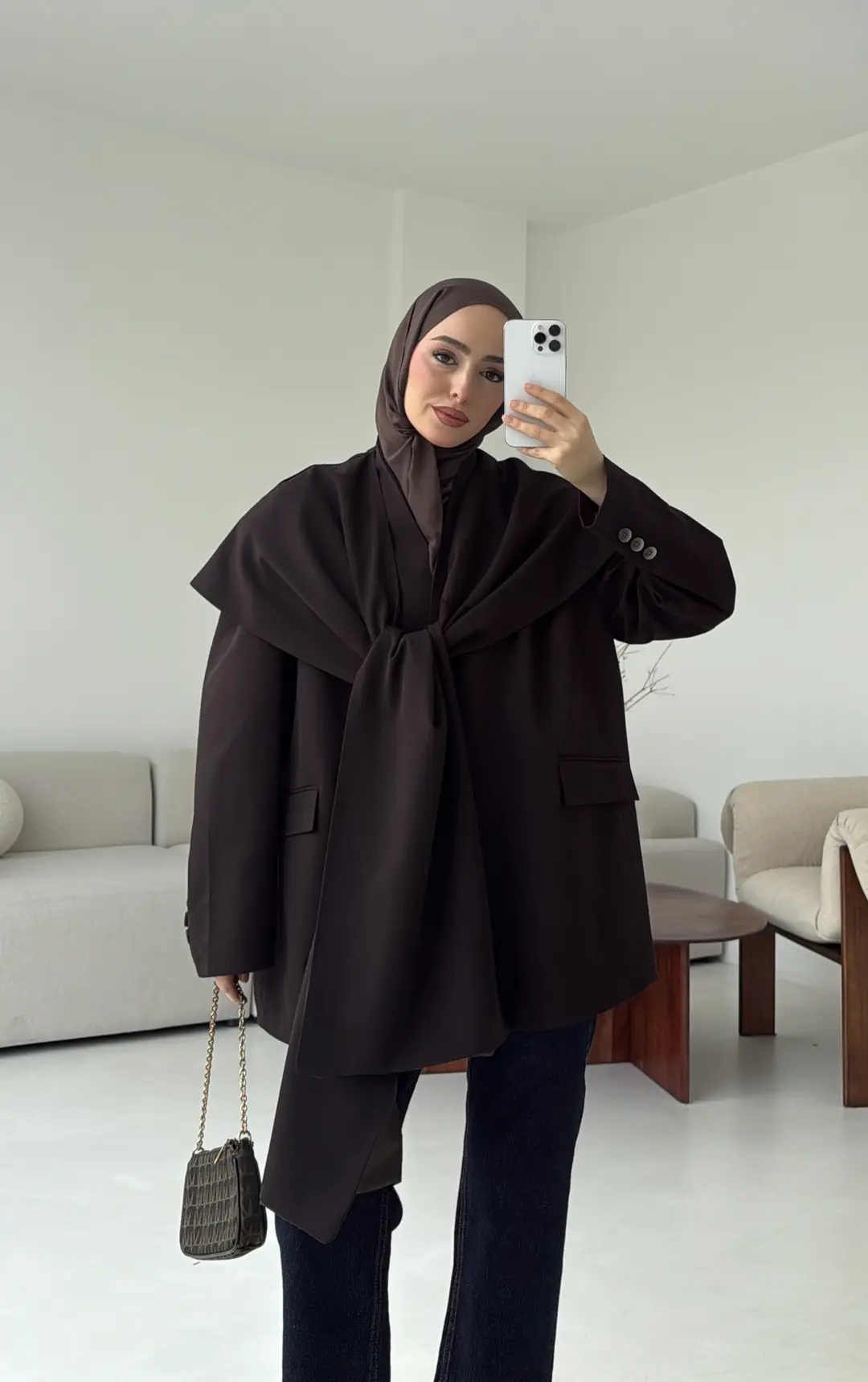 Premıum Seyyar Atkılı Ceket Acı Kahve - Görsel 5