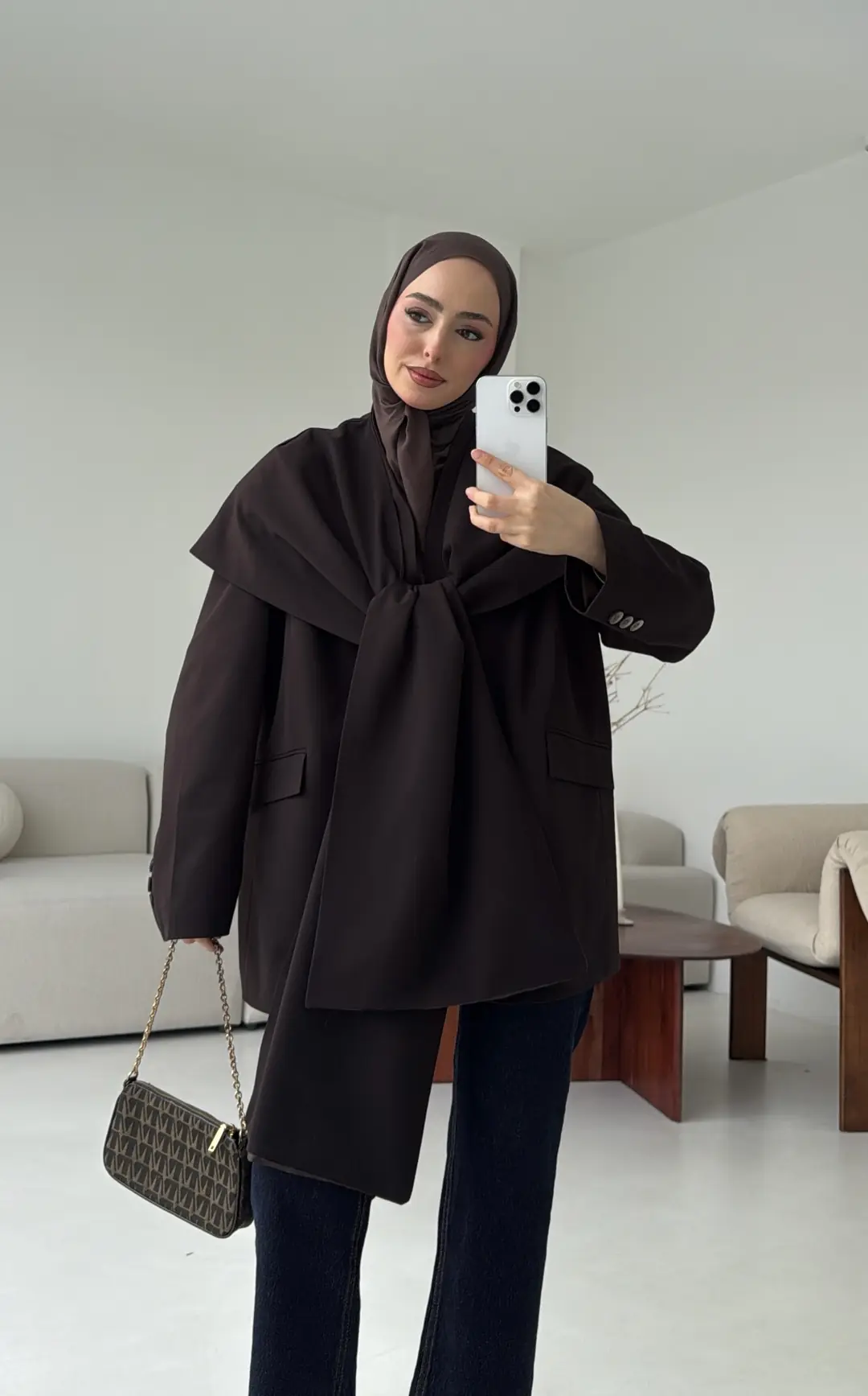 Premıum Seyyar Atkılı Ceket Acı Kahve - Görsel 6