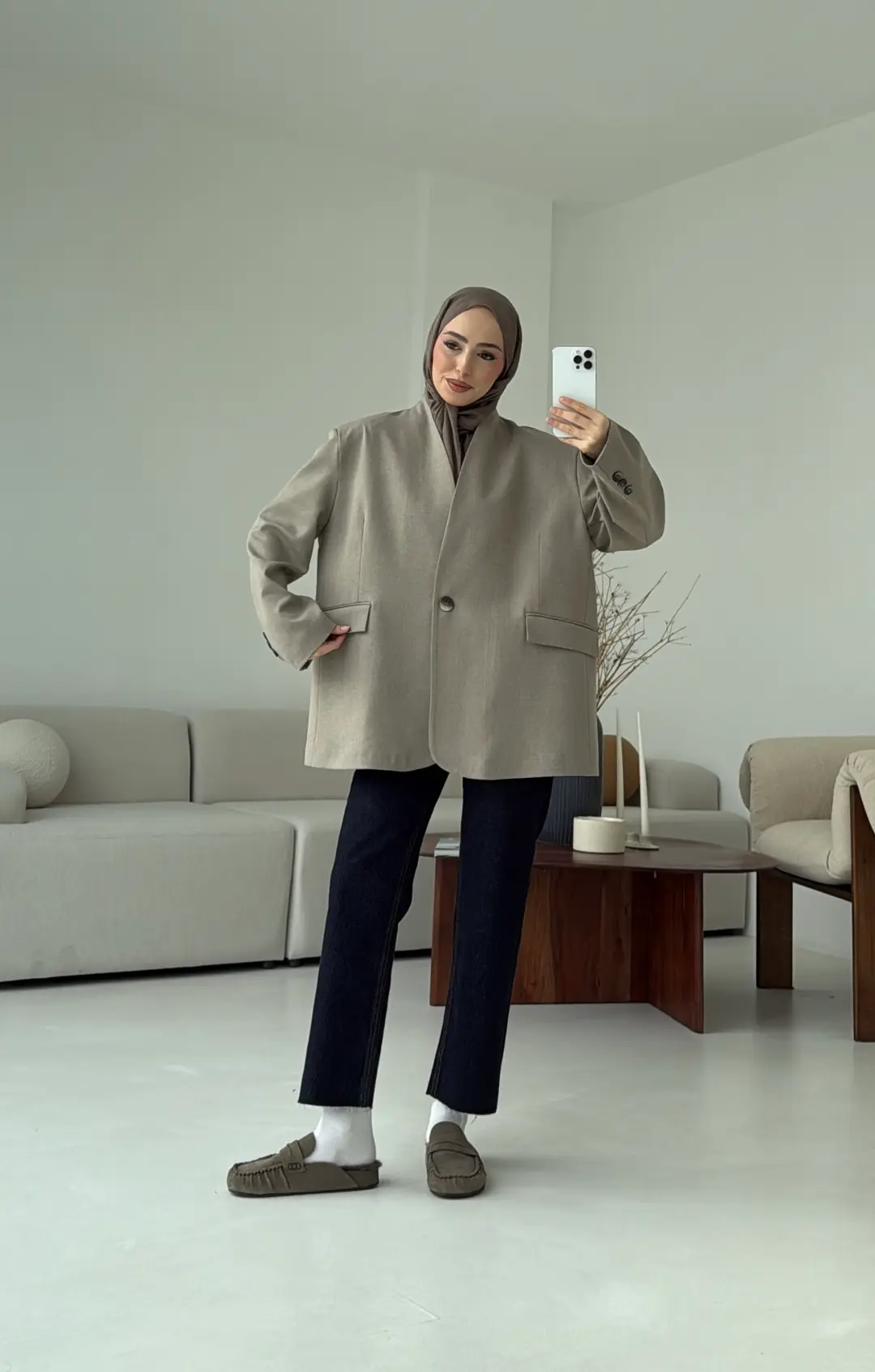 Premıum Seyyar Atkılı Ceket Vizon - Görsel 3