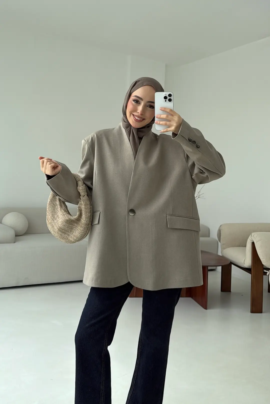 Premıum Seyyar Atkılı Ceket Vizon - Görsel 4