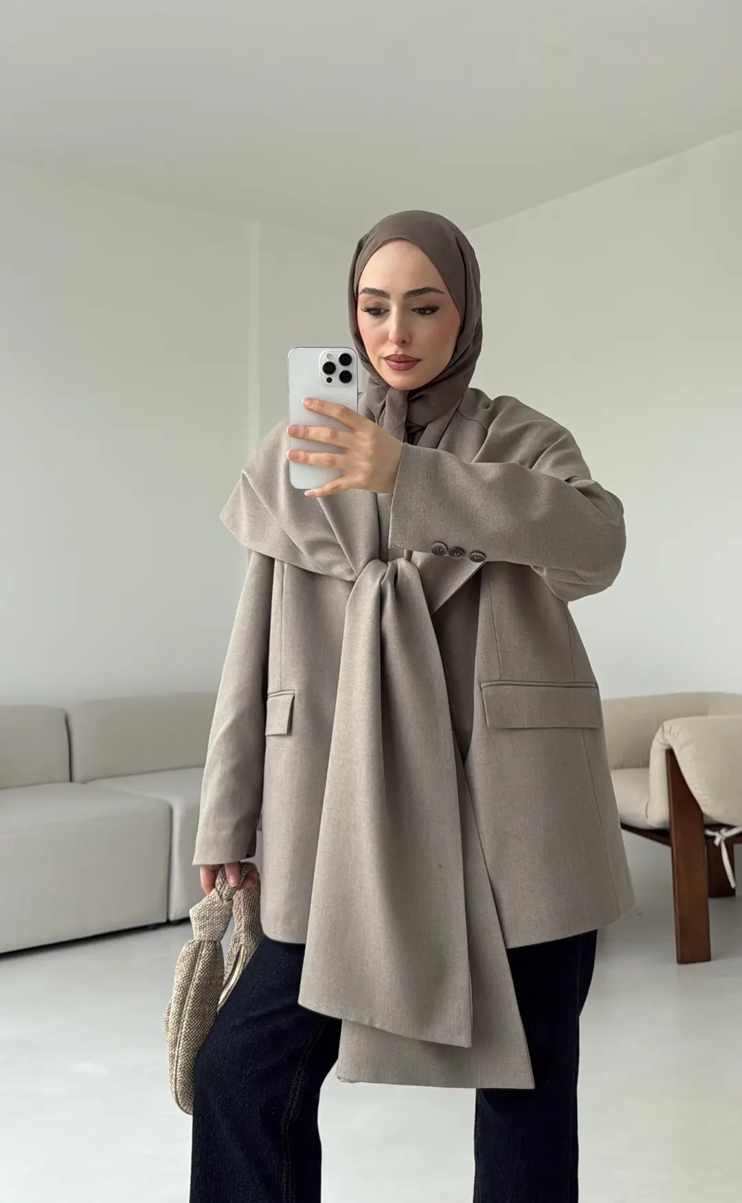 Premıum Seyyar Atkılı Ceket Vizon - Görsel 9