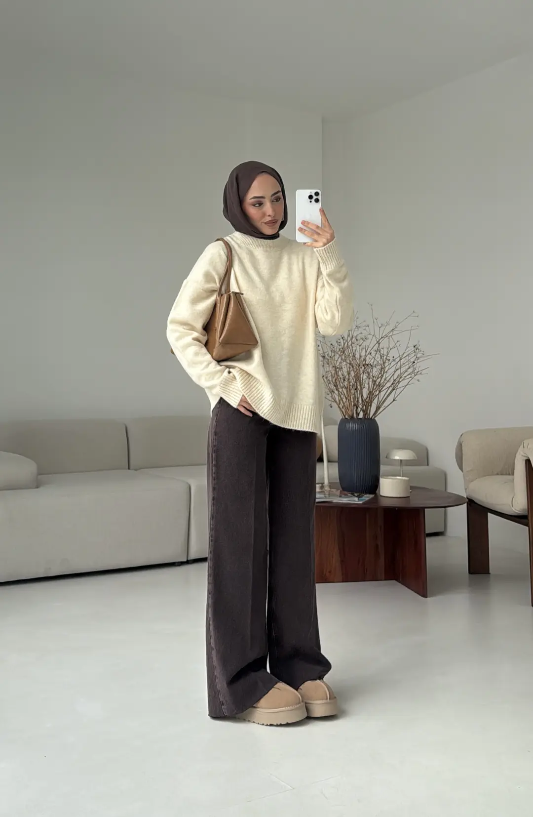 Reglan Kol Triko Kazak Krem - Görsel 6