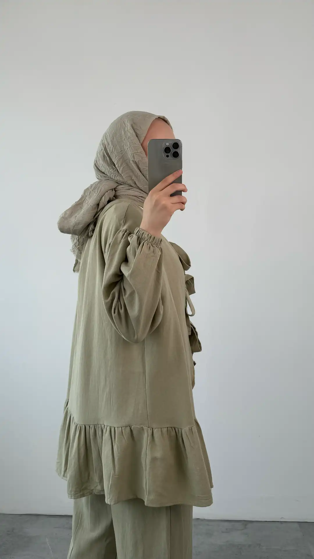 Rose Bağlamalı Takım Haki - Görsel 6