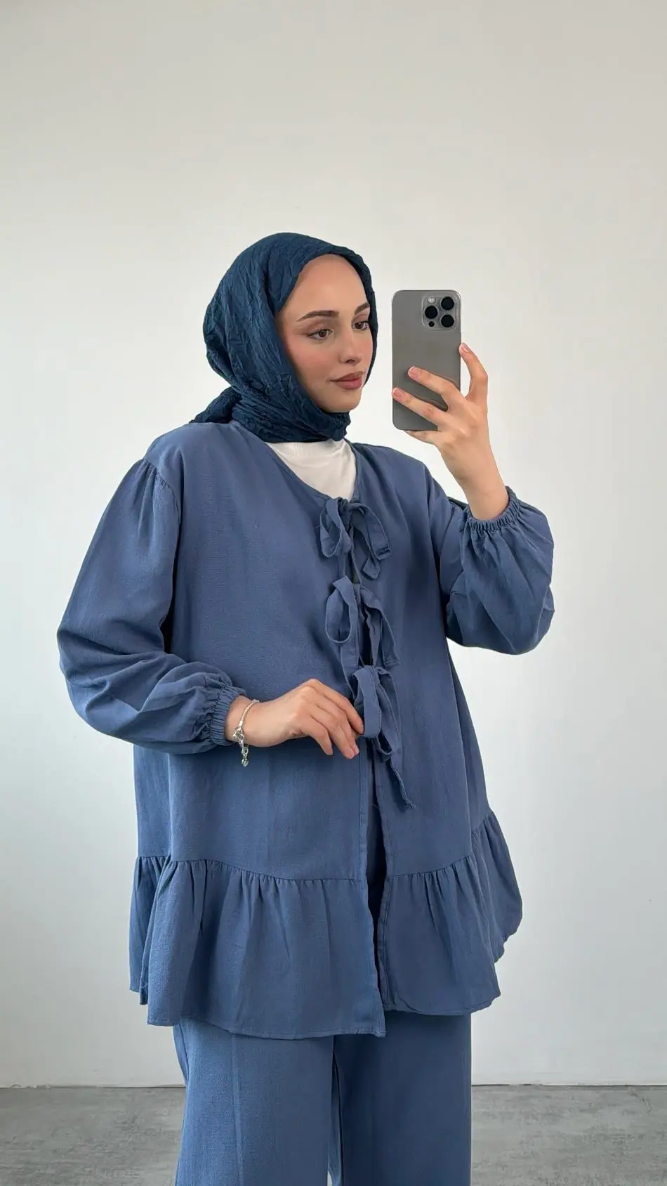 Rose Bağlamalı Takım İndigo