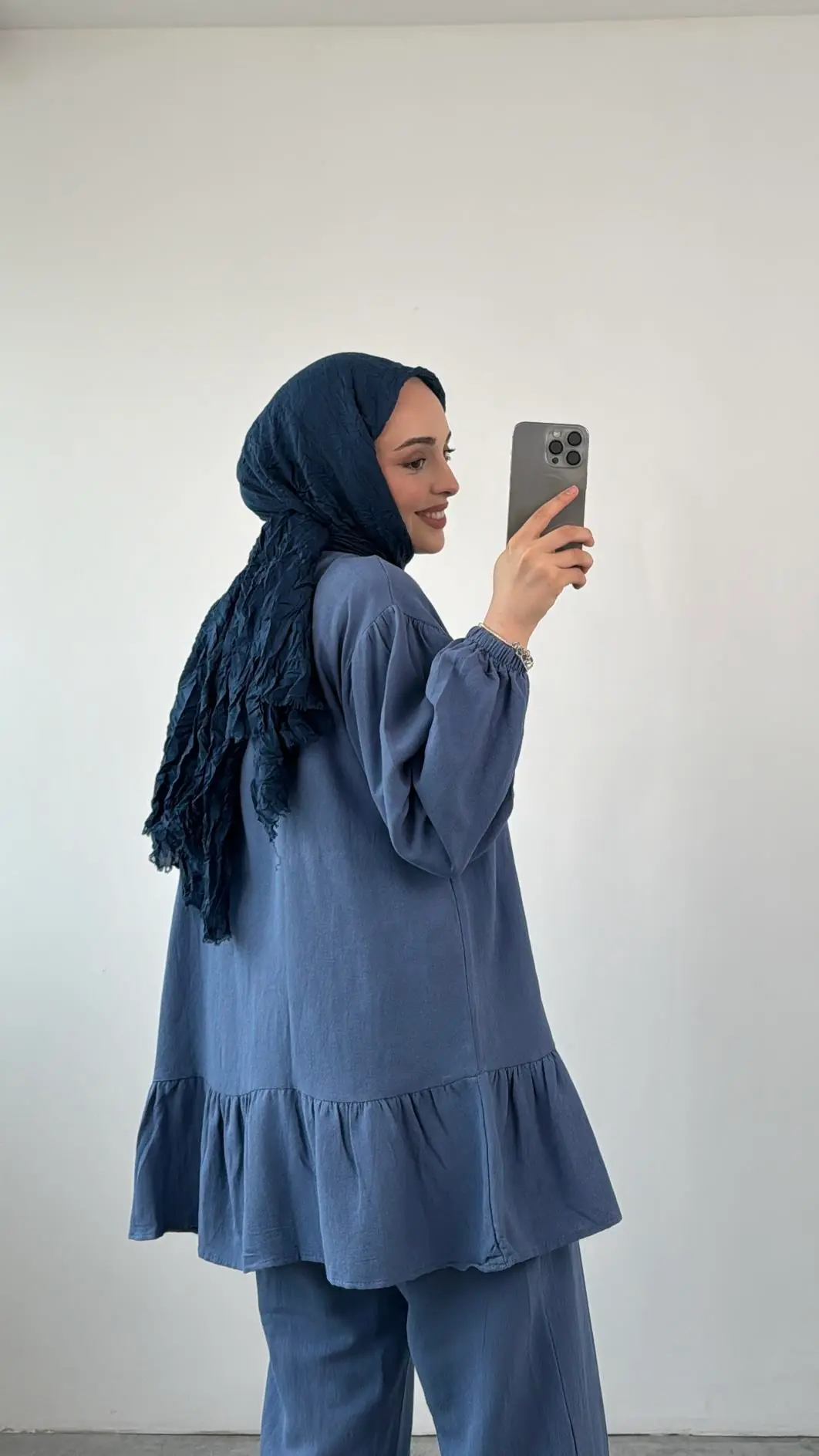 Rose Bağlamalı Takım İndigo - Görsel 2